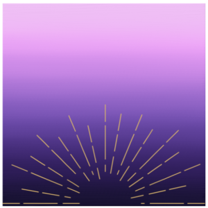 purple background gradient, overlay with golden rays of sunrise