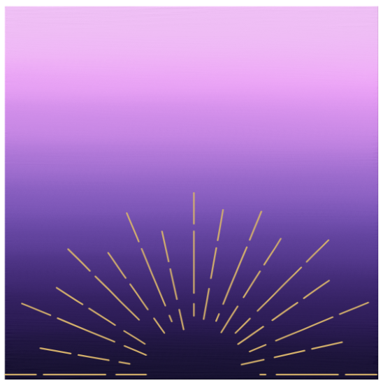 purple background gradient, overlay with golden rays of sunrise