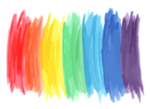rainbow watercolor brushstrokes