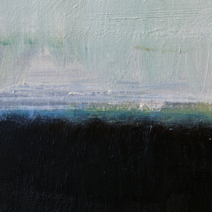 oil paint on canvas; light descending into dark