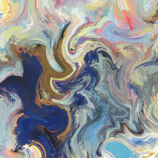 paint palate, color currents blending and fading