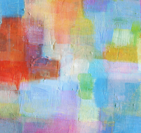 pastel oil paint, abstract check box pattern