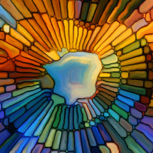 mosaic tile, like stained glass