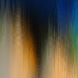 streaking colors. golds fading up into dark blues, greens