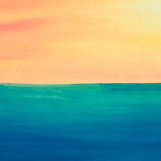 abstract - gold abiding above blue, as the Spirit hovered over the water