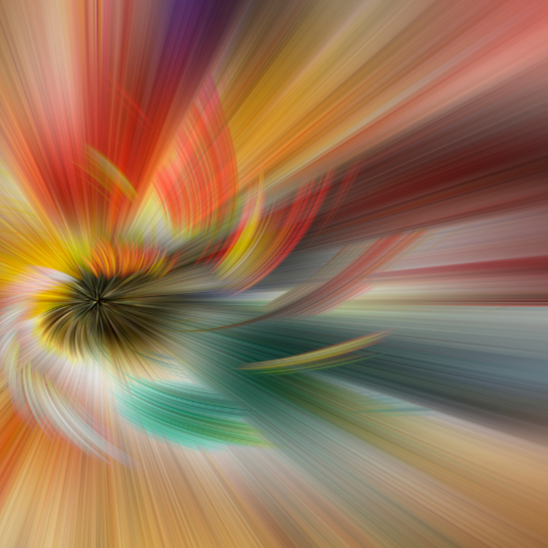 spectrum of light rays. warm hues of gold, red, purple, green