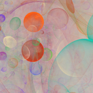 abstract light pattern with bubbles. green, gold, purple, deep orange