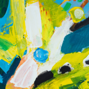 abstract color paints - shades of blue and green